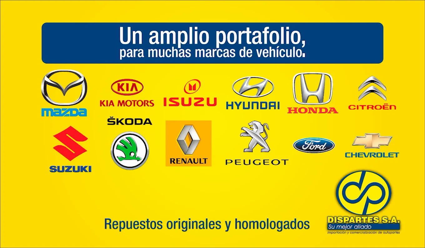 Original and homologated spare parts for multiple vehicle brands