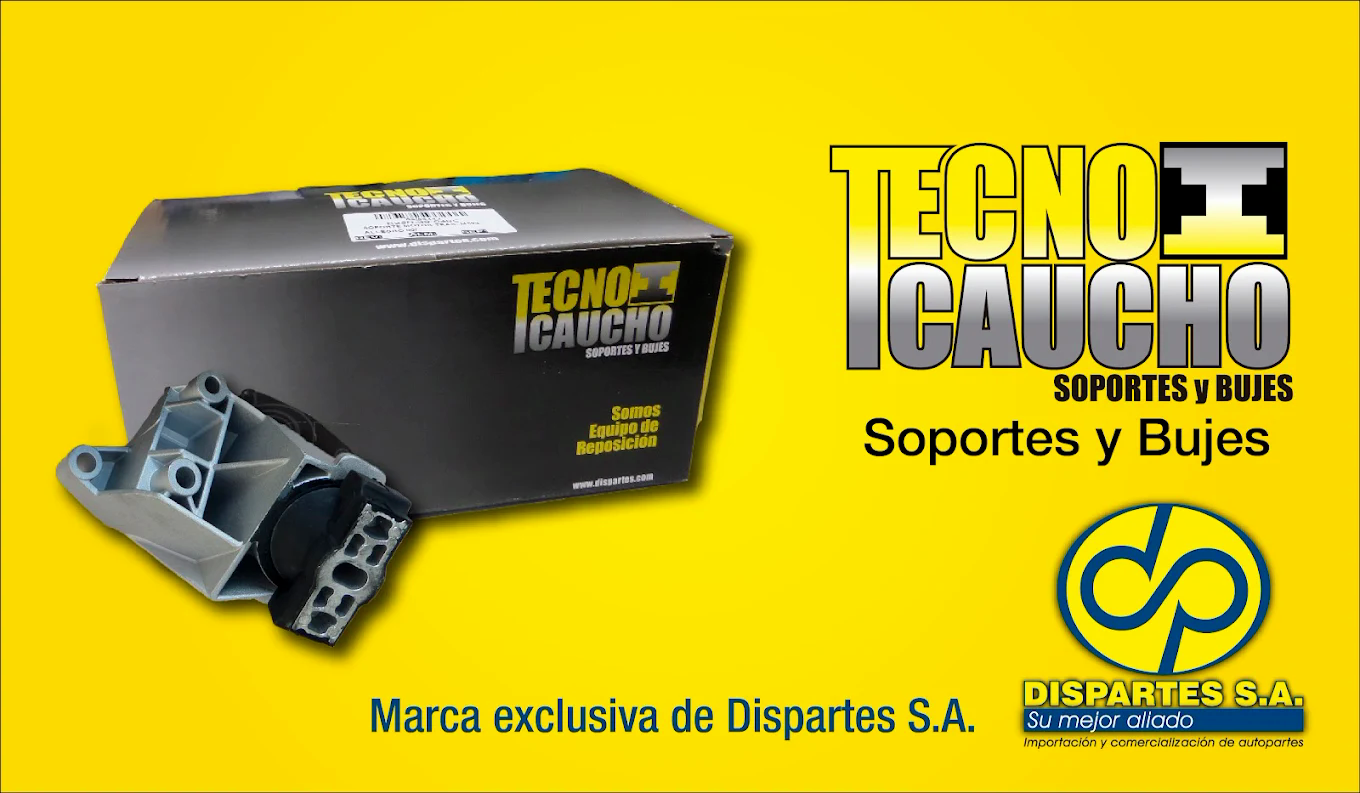 Tecno Caucho mounts and bushings, exclusive brand of Dispartes S.A.S
